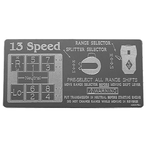 Stainless Steel Shift Pattern For Eaton Fuller 13 Speed Overdrive Stainless Steel Shift Pattern For Eaton Fuller 13 Speed Overdrive