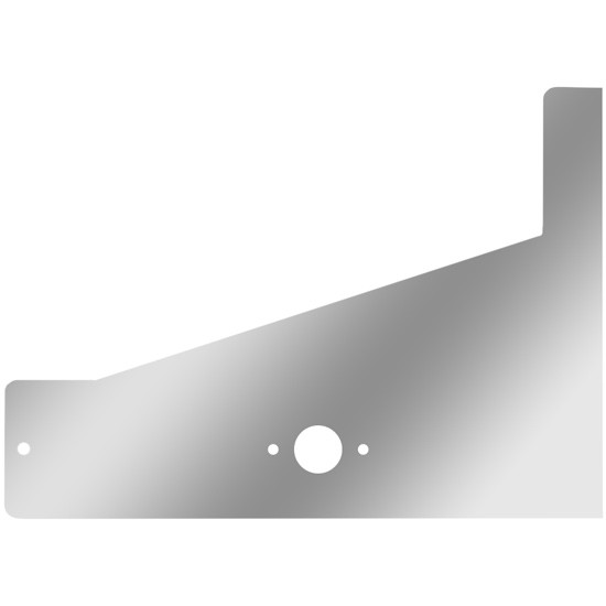 3 Inch Stainless Steel Sleeper Extension Panels W/ P1 Light Hole For Peterbilt 365, 367, 377, 379, 384, 385, 386, 388, 389