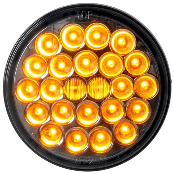 4 1/8 Inch Round Pearl Park Turn Clearance Light - Amber LED / Smoked Lens 4 1/8 Inch Round Pearl Park Turn Clearance Light - Amber LED / Smoked Lens