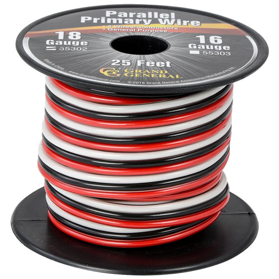18 Gauge Parallel Primary 3 Wire - 25 Ft