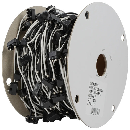 2 Prong Light Wire Harness With 10 Inch Leads - Sold Per Plug