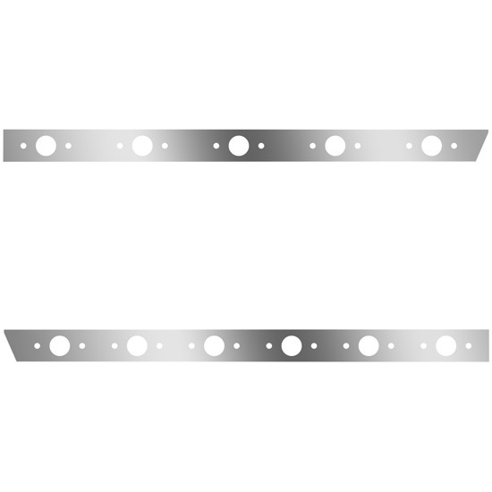 3 Inch Stainless Steel Standard Cab Panels W/ 11 Total P1 Light Holes For Peterbilt 389 131 BBC