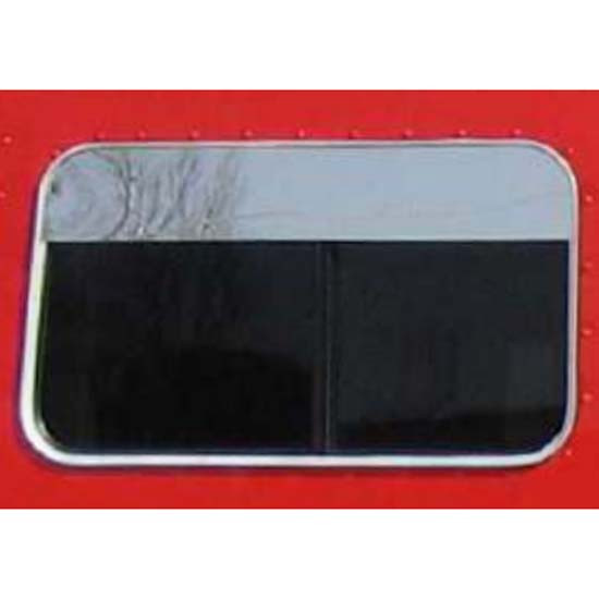 5 Inch Stainless Steel Sleeper Window Chops W/ Trim For Peterbilt 379 W/ 70 Inch Sleeper