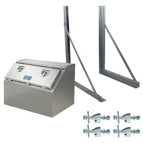 Merritt Aluminum Frame Box Kit With Diamond Plate Door- 36 X 22 X 21 Inch