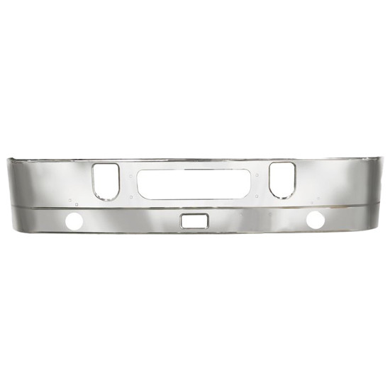 Chrome Steel Bumper With Fog, Step & Tow Holes For Mack CHU 613 SFA