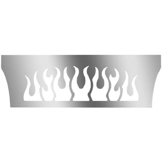 Stainless Steel Stand Up Ultra-Sleeper Cap W/ Flame Cutouts For Peterbilt 367, 378, 379, 388, 389