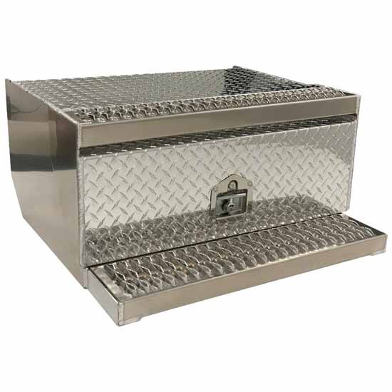 Diamond Plate Aluminum Tool Box 31 Inch W/ Hinges & T Handle Latch For Peterbilt 2007 & Newer