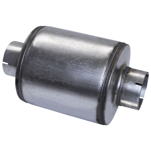 Galvanized Steel Exhaust Resonator 4 Inch Inlet / Outlet 9 Inch Body