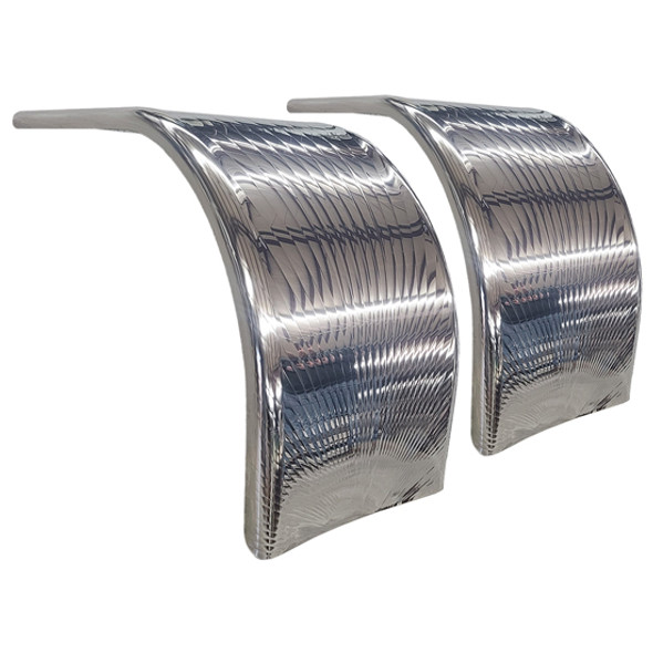 CSM 80 Inch 304 Stainless Steel Sun Burst Pattern Half Fenders With Long Drop CSM 80 Inch 304 Stainless Steel Sun Burst Pattern Half Fenders With Long Drop
