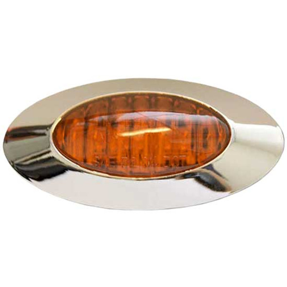 Elite Mini Style Marker Light Amber LED/ Amber Lens With Chrome Housing