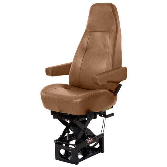 Bostrom 915 Talladega Standard Base High Back Seat W/ Dual Arm Rest - Tan Vinyl