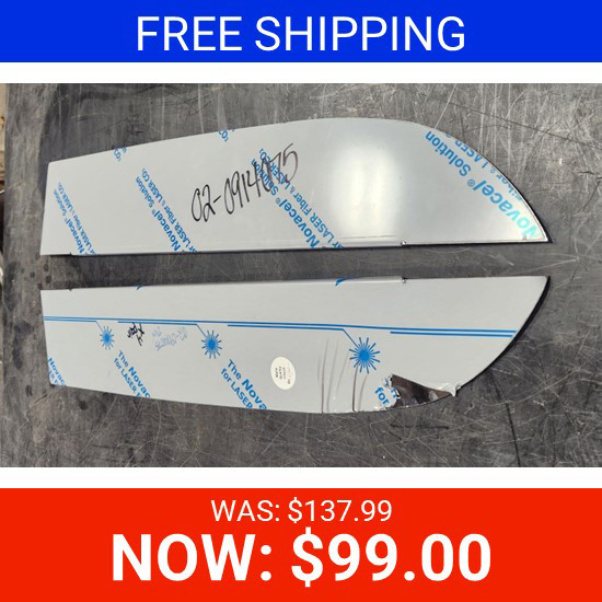 BLEMISHED: CSM 304 Stainless Steel Chop Top Window Panels For Kenworth W990