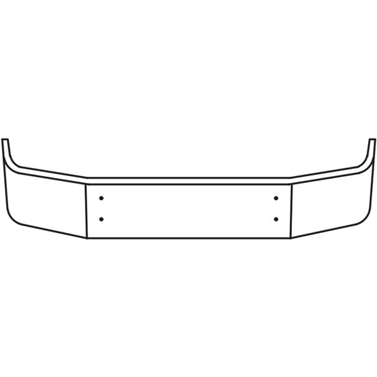 18 Inch 304 SS SBA Bumper W/ Mounting Holes For Kenworth T660