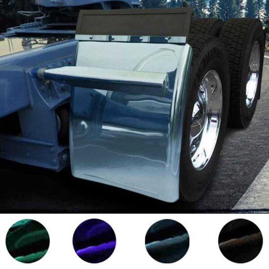 31 Inch Smoke & Mirror Smooth SS Quarter Fenders 16 Gauge