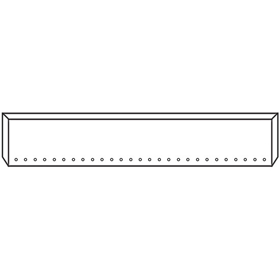 22 Inch American Eagle Blind Mount Stainless Steel Bumper W/ 6 Inch Ends & 27 Rnd 3/4 Inch Light Holes By Valley Chrome For Freightliner, Kenworth & Peterbilt