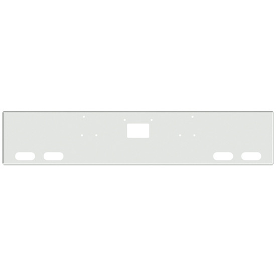 12 Inch Texas Chrome Bumper W/ Boxed Ends - Tow & 4 Oval Holes By Valley Chrome For Peterbilt 357, 378, 379
