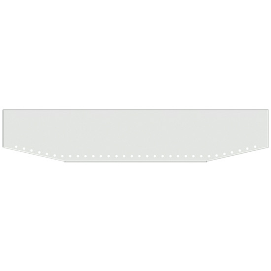 22 -20 Inch American Eagle Tapered Chrome Bumper W/ Square Ends & 32 Rnd 3/4 Inch Bulkhead Light Holes By Valley Chrome For Peterbilt 357 378 379