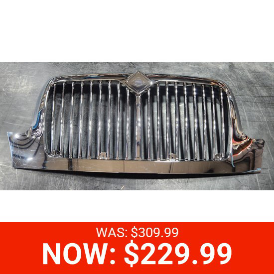 BLEMISHED: Chrome Plastic Factory Style Grille For International DuraStar 2002-2020, MV 2019-2022