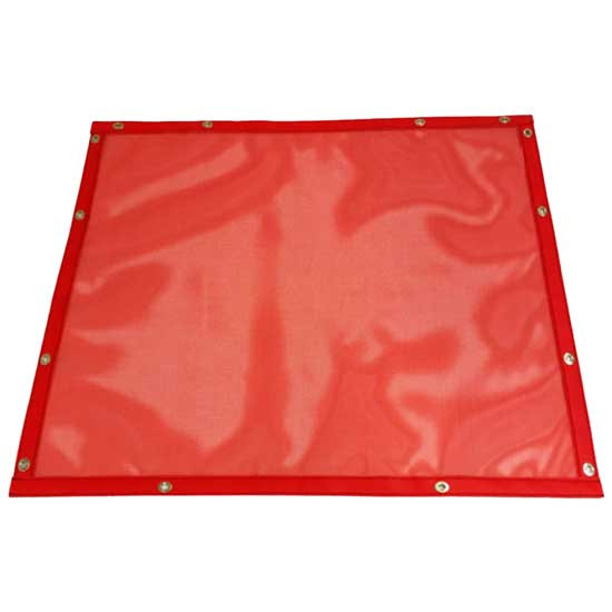 Plain Mesh Red Bug Screen With Vinyl Trim For Kenworth W900L