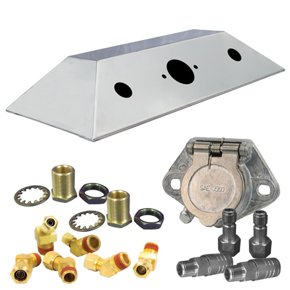 18 Inch Stainless Steel Coffin Style Air Line Box Kit With 7-Way Plugs by CSM 18 Inch Stainless Steel Coffin Style Air Line Box Kit With 7-Way Plugs by CSM