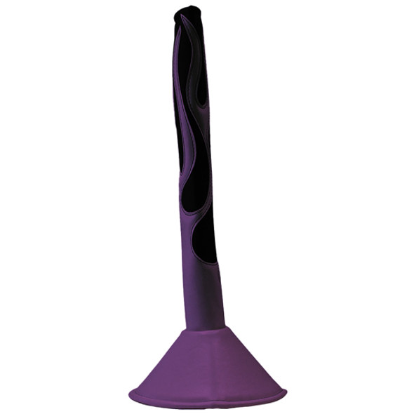 Black Quilted Vinyl Shift Stick Cover With Purple Flames Black Quilted Vinyl Shift Stick Cover With Purple Flames