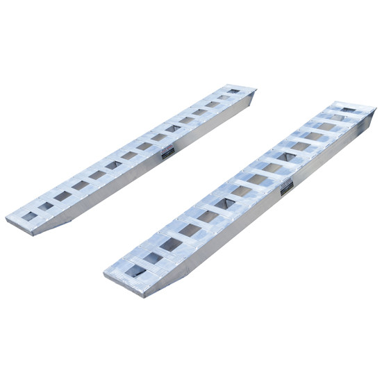 7 ft 6 In X 14 In Aluminum Loading Ramp Pin On End, Sub Foot - 10,000 lb Per Axle