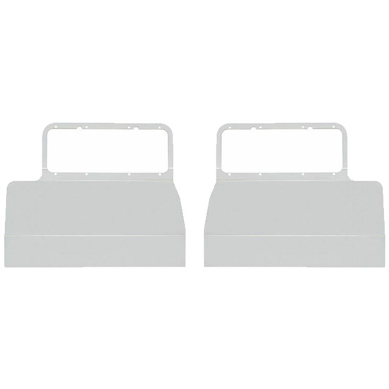 Peterbilt 378, 379 Dual Square Headlight Mount Fender Guards - Stainless Steel By Phoenix Design