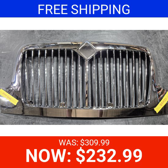 BLEMISHED: Chrome Plastic Factory Style Grille Replaces 3551015C99 For International 4100-4400 DuraStar