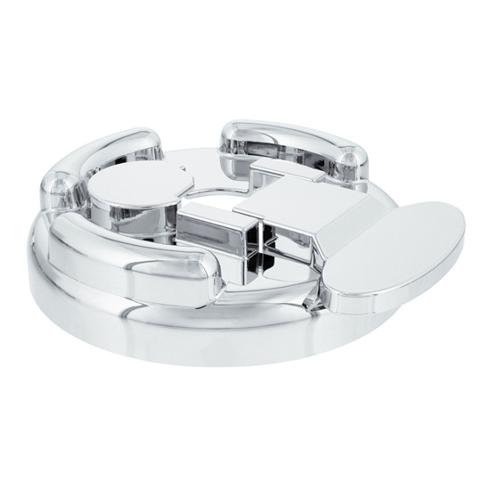 Chrome Plastic Locking Fuel Cap Cover For Peterbilt
