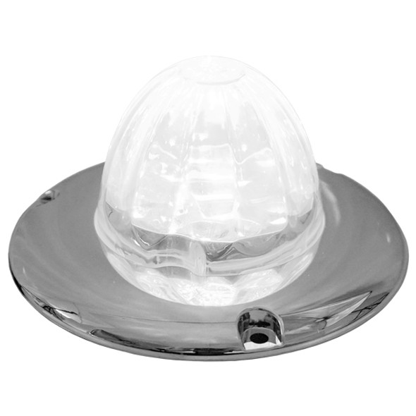 Legendary 3-1/2 Glass Watermelon White 3 Wire Dual Function Chrome Flat Bezel LED Light Legendary 3-1/2 Glass Watermelon White 3 Wire Dual Function Chrome Flat Bezel LED Light