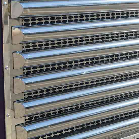 304 Stainless Steel Half Moon Horizontal Grille Bar For Peterbilt