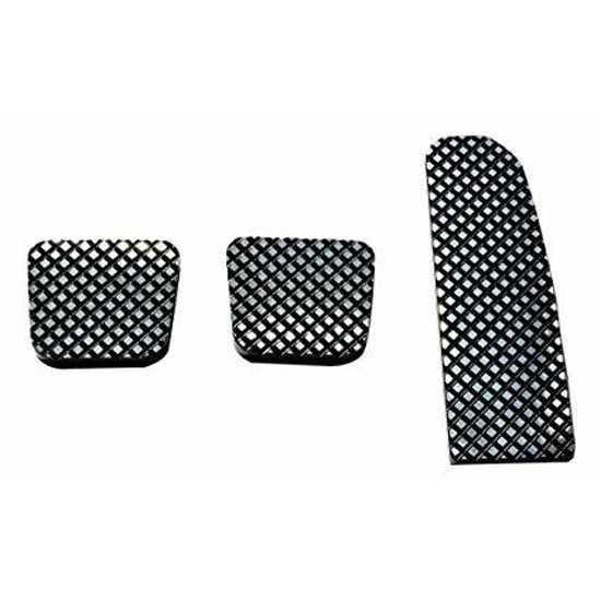 Black Billet Pedal Set Flat Diamond Cut For Freightliner Cascadia, Coronado, M2 Business Class