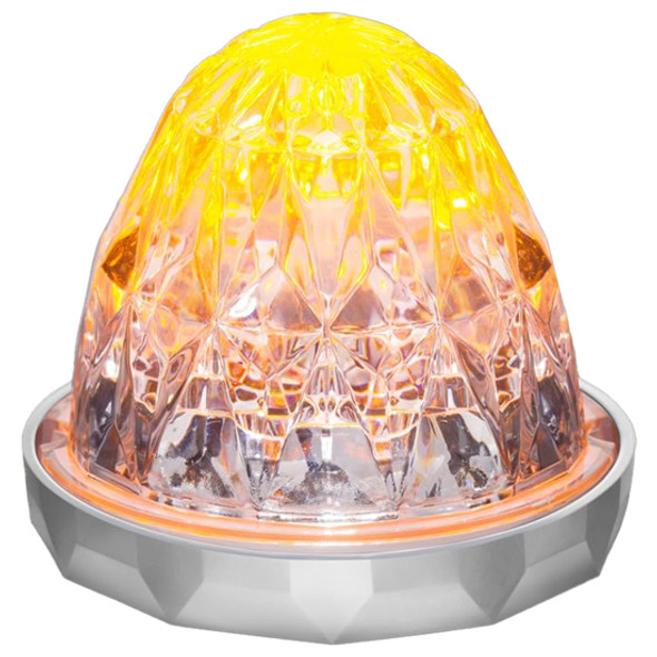 Roadworks Hero Amber Jewel Watermelon LED Light With Clear Lens, 3-1/2 Inch Diameter Roadworks Hero Amber Jewel Watermelon LED Light With Clear Lens, 3-1/2 Inch Diameter
