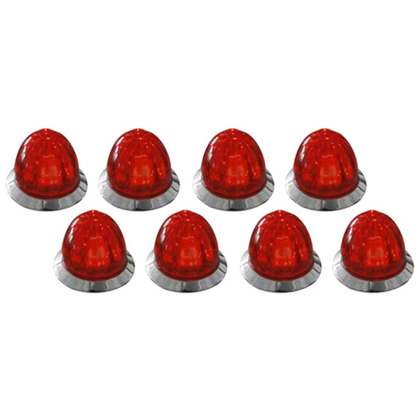 Hero Mini 3/4 Inch Watermelon Clearance Lights - Red LED / Red Lens - 8 Pack Hero Mini 3/4 Inch Watermelon Clearance Lights - Red LED / Red Lens - 8 Pack