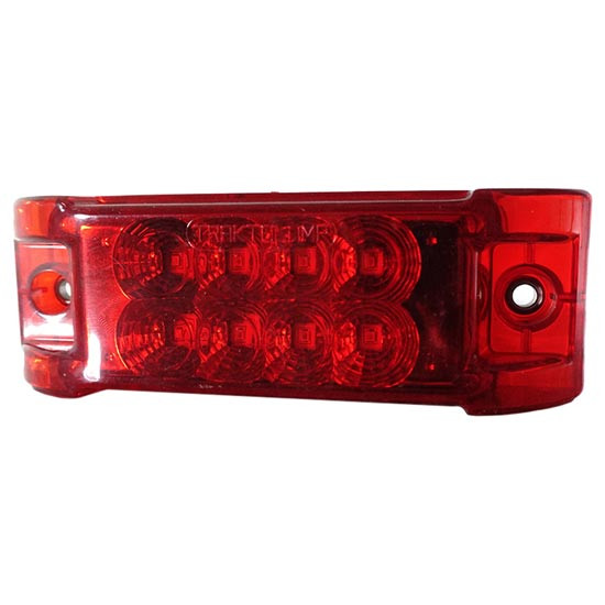 2 X 6 Inch Marker Light 10 Diode - Red LED / Red Lens