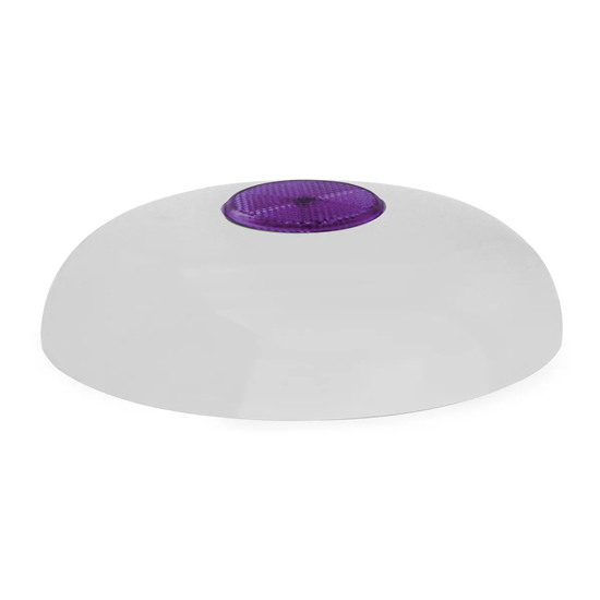 6.25 - 7 Inch Chrome Horn Cover With Center Purple Reflector