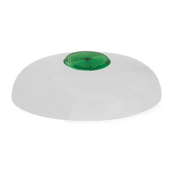 6.25 - 7 Inch Chrome Horn Cover With Center Green Reflector