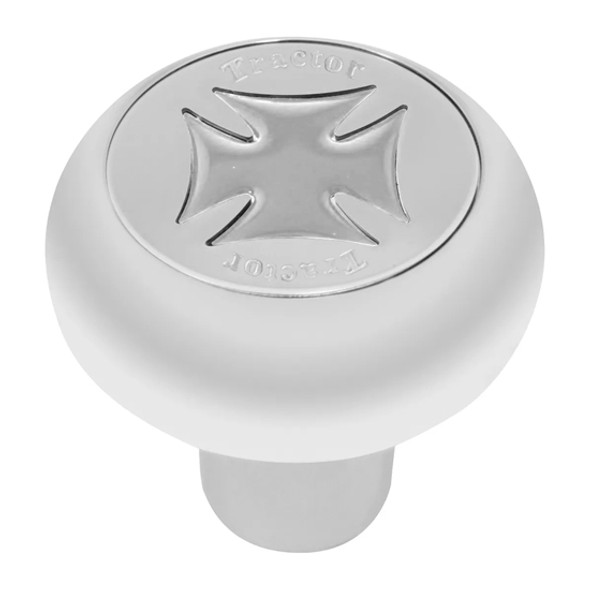 Chrome Aluminum Screw-In Trailer Air Knob W/ Silver Iron Cross Chrome Aluminum Screw-In Trailer Air Knob W/ Silver Iron Cross