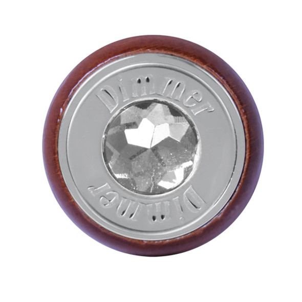 Wood Dimmer Dash Knob W/ Clear Jewel Wood Dimmer Dash Knob W/ Clear Jewel