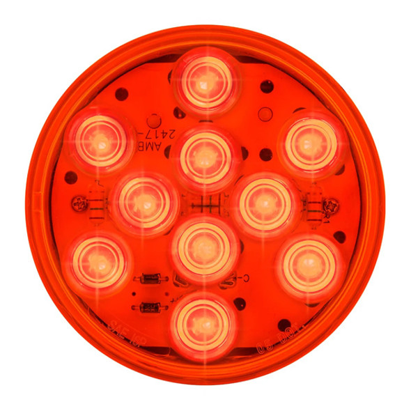 4.25 Inch Round Mega Red-Red Stop, Tail, Turn LED Light - 12V 4.25 Inch Round Mega Red-Red Stop, Tail, Turn LED Light - 12V