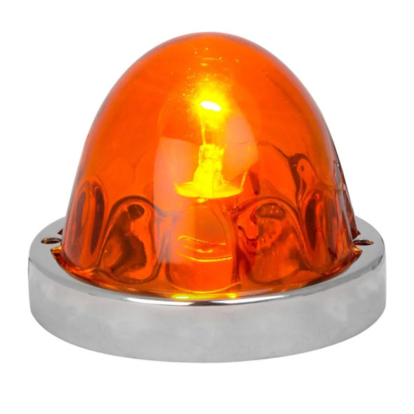 3.5 Inch Dark Amber Glass Marker / Clearance Light Flush Mount Kit Single Function, SS Bezel 3.5 Inch Dark Amber Glass Marker / Clearance Light Flush Mount Kit Single Function, SS Bezel