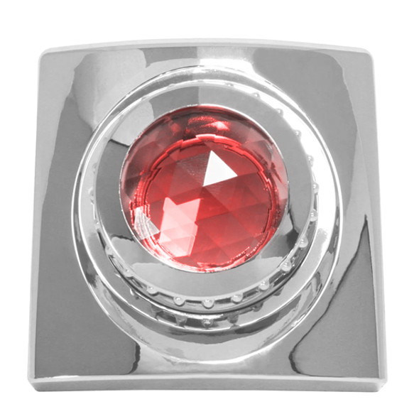 Chrome Plastic Swivel Map Light Cover W/ Red Jewel Chrome Plastic Swivel Map Light Cover W/ Red Jewel