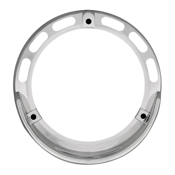 Chrome Plastic Bezel W/ Upside Down Visor For 4.25 Inch Round Combination Pedestal Lights Chrome Plastic Bezel W/ Upside Down Visor For 4.25 Inch Round Combination Pedestal Lights