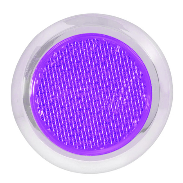2-1/8 Inch Purple Stick-On Reflector W/ Chrome Rim 2-1/8 Inch Purple Stick-On Reflector W/ Chrome Rim