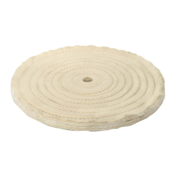 8 Inch Buffing Wheel Cotton - 1/4 Inch Sewn Rows 8 Inch Buffing Wheel Cotton - 1/4 Inch Sewn Rows