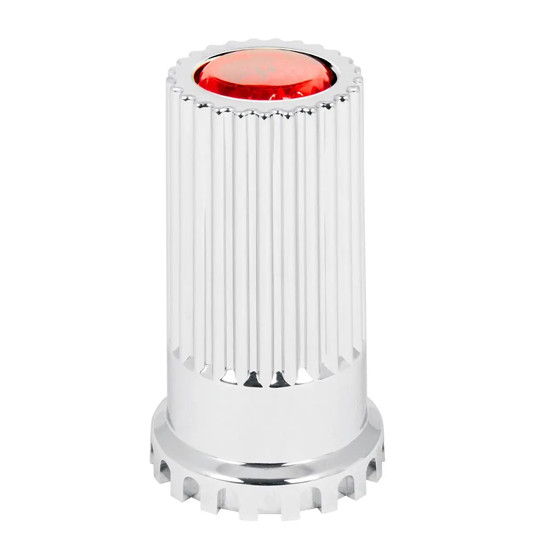 33MM Bullet Flat Top Nut Cover with Red Reflector - Push On