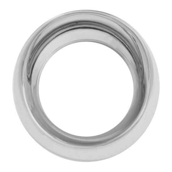 Chrome Pyrometer Gauge Cover W/Visor - Plain For Peterbilt