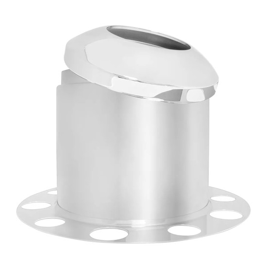Chrome Rear Hubdometer Axle Cover 3 Pcs For Aluminum Ring