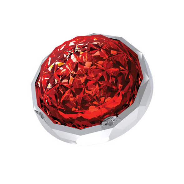 3.5 Inch Low Profile Jewel Style Watermelon Hero Lights - Red / Red Lens - Each