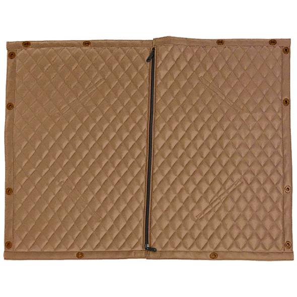 Dark Brown Quilted Vinyl Winter Front By Robert James For Peterbilt 379 Dark Brown Quilted Vinyl Winter Front By Robert James For Peterbilt 379